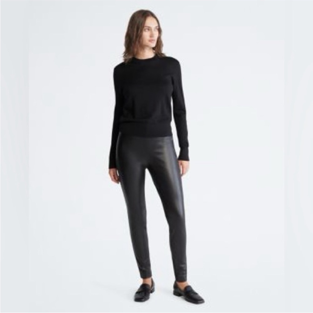 Calvin Klein Faux Leather Leggings